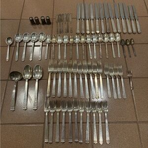 Tiffany and Co “Hampton” flatware set with bonus pieces 74 pieces total